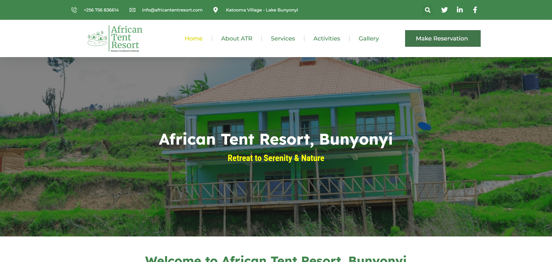 You are currently viewing African Tent Resort, Bunyonyi